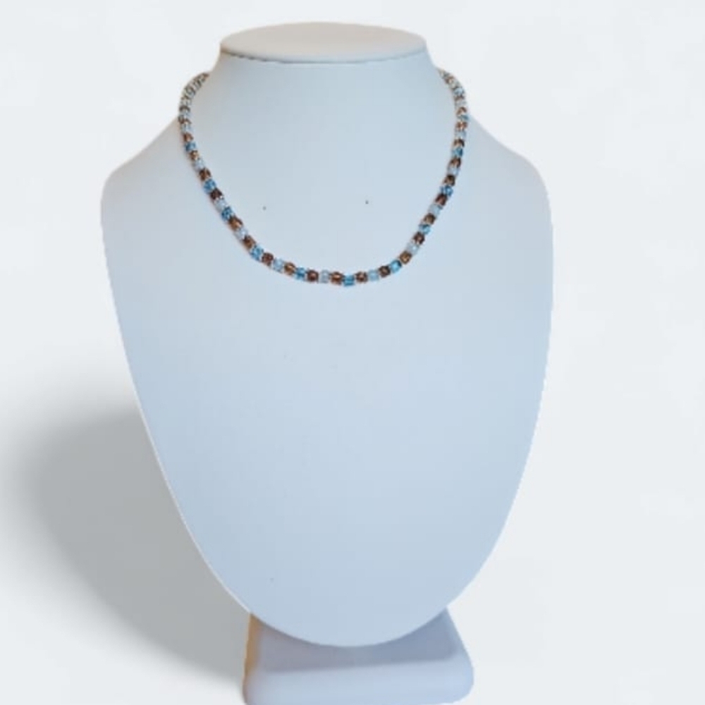 Vintage Multigemstone Beaded Choker Necklace.
